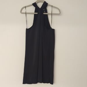Aqua Black Halter Dress